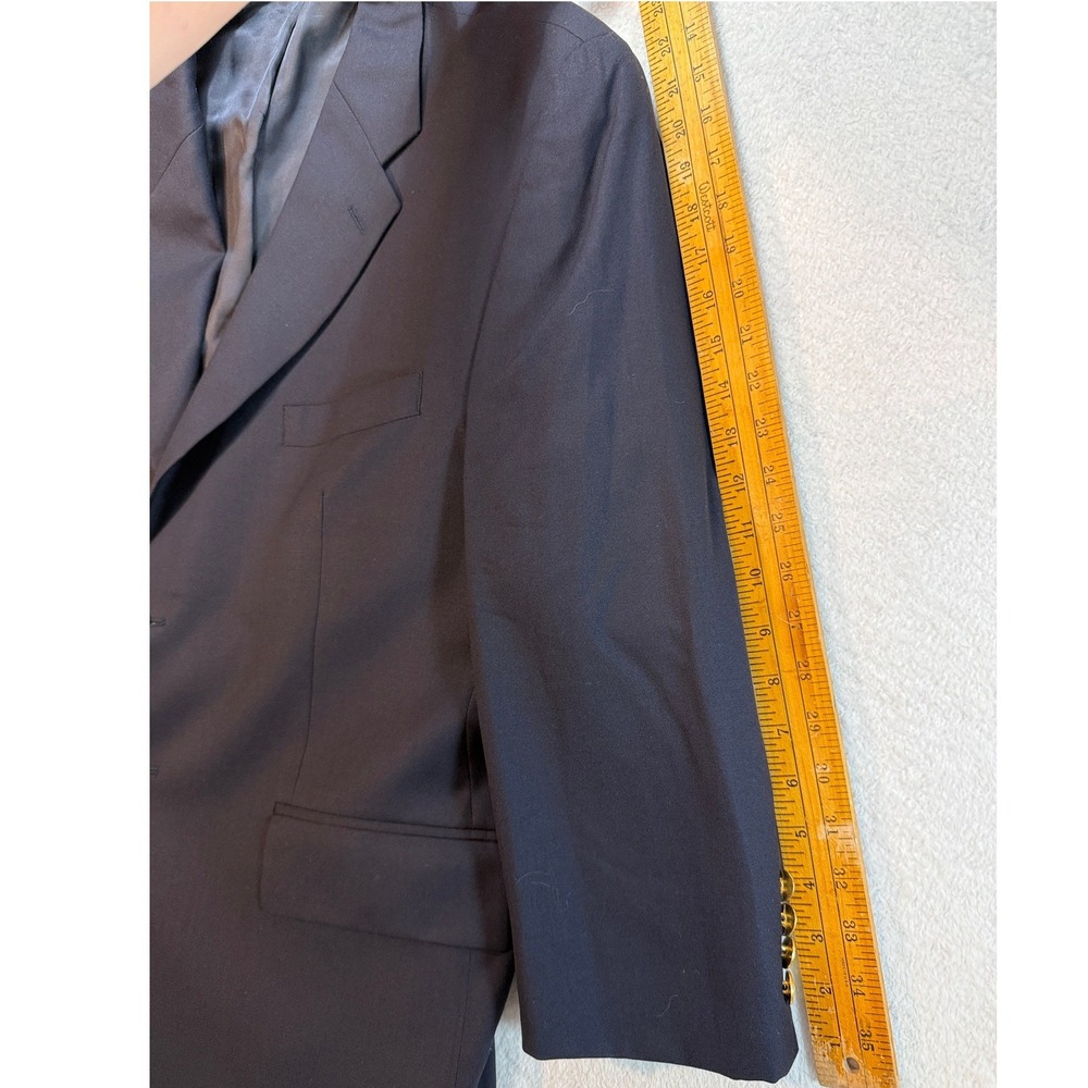 Chaps Ralph Lauren Mens Navy Blue Pure Wool Blazer Gold Crest Buttons  NO TAG - Picture 10 of 10